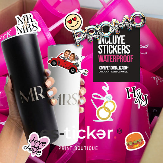 COMBO PREMIUM: VASO (Party 710ml) +STICKERS+2TERMOS