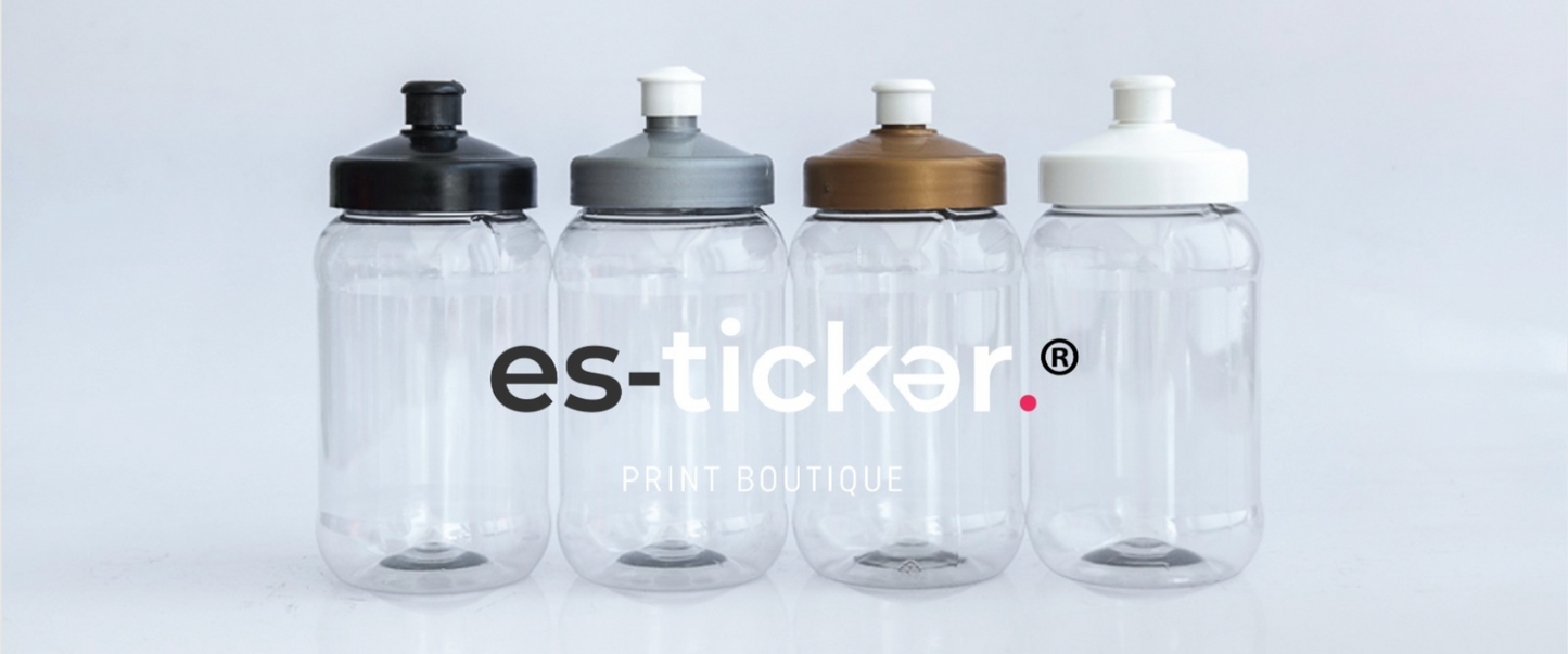 100 Cilindros 500ml + 100 planillas de stickers de papel estándar